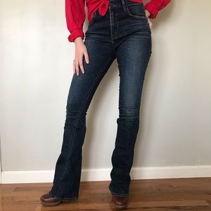 COH Sasha Twist Low Slung Flare Jeans Distressed